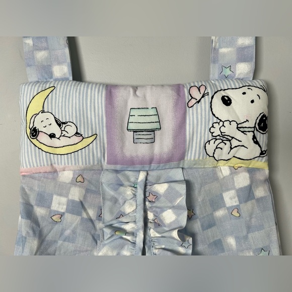 Vintage Lambs & Ivy My Little Snoopy Crib Comforter & Diaper Caddy - Picture 13 of 14